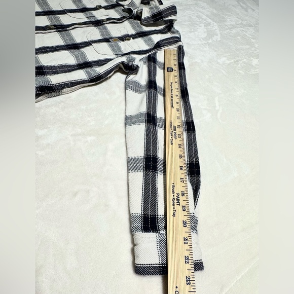 Carhartt Womens Sz S Rugged Flex Loose Fit Midweight Flannel Plaid Shacket Shirt - Picture 13 of 15